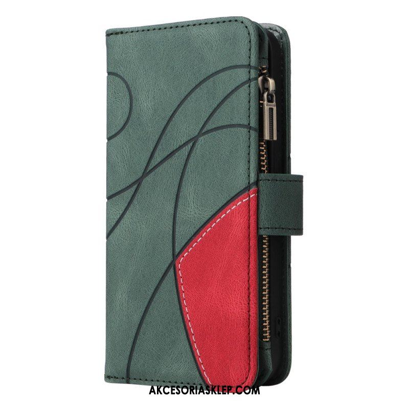 Etui Folio do Oppo A54 5G / A74 5G Dwukolorowa Z Portmonetką