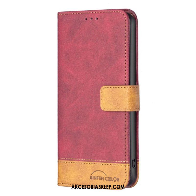 Etui Folio do Oppo A54 5G / A74 5G Dwukolorowy Kolor Binfena