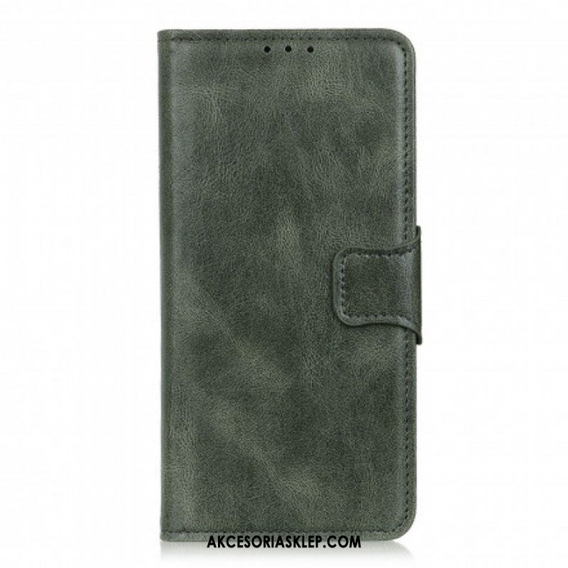 Etui Folio do Oppo A54 5G / A74 5G Dwustronne Zapięcie Z Efektem Skóry