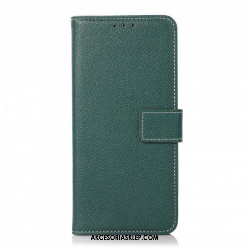 Etui Folio do Oppo A54 5G / A74 5G Tekstura Liczi