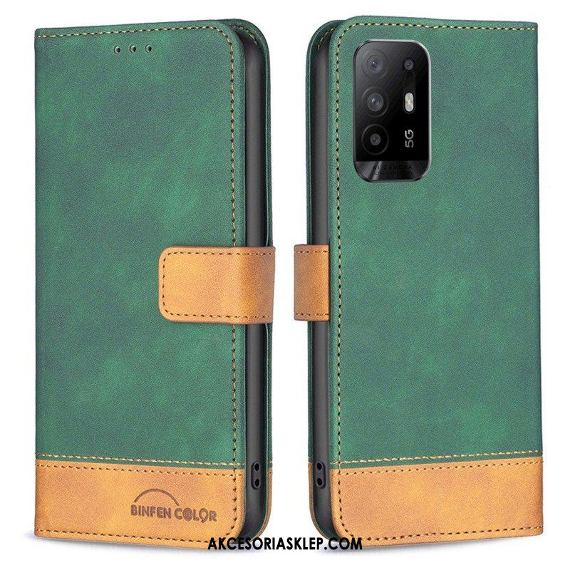 Etui Folio do Oppo A94 5G Dwubarwny