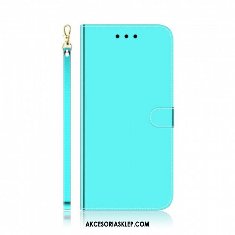 Etui Folio do Oppo A94 5G Osłona Lusterka Ze Sztucznej Skóry