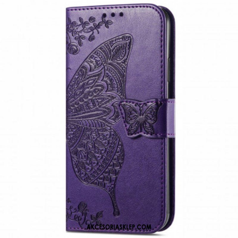 Etui Folio do Oppo A94 5G Pół Motyle