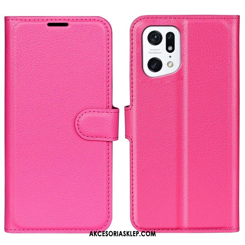 Etui Folio do Oppo Find X5 Klasyczny