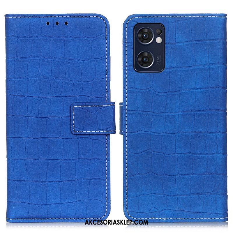 Etui Folio do Oppo Find X5 Lite Moc Krokodyla