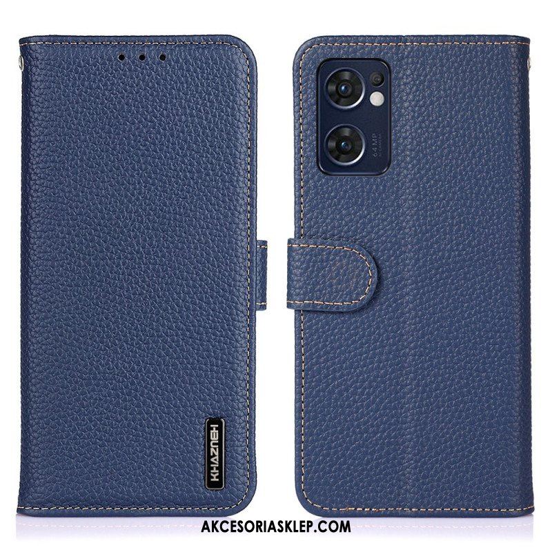 Etui Folio do Oppo Find X5 Lite Oryginalna Skóra Khazneh Litchi