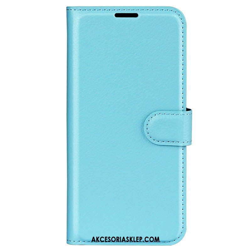 Etui Folio do Oppo Find X5 Pro Klasyczna Sztuczna Skóra Liczi