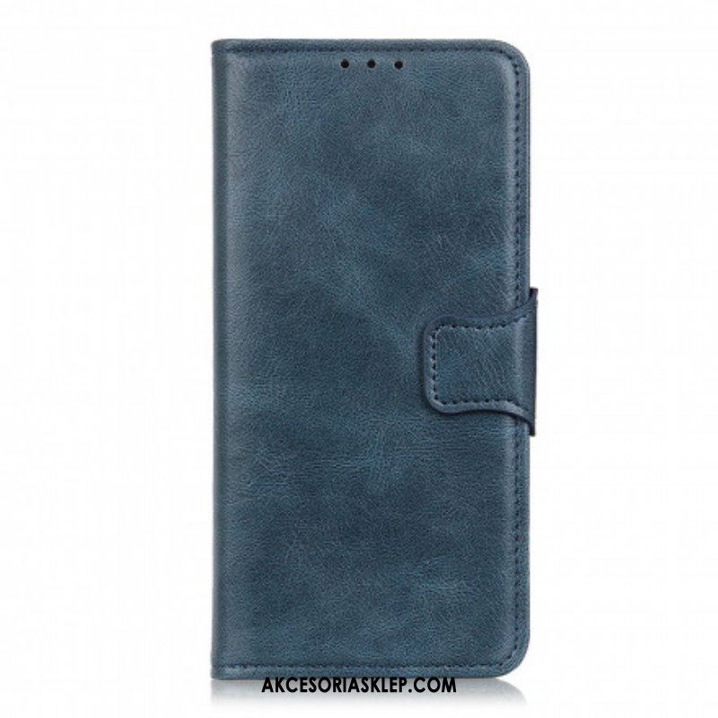 Etui Folio do Oppo Reno 6 5G Dwustronne Zapięcie Z Efektem Skóry