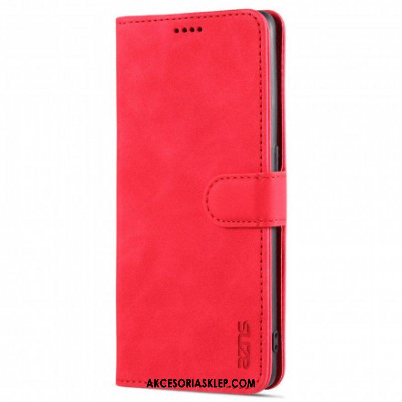 Etui Folio do Oppo Reno 6 5G Efekt Skóry Azns