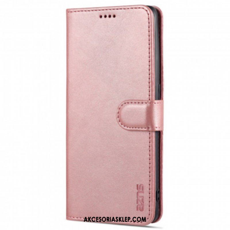 Etui Folio do Oppo Reno 6 5G Efekt Skóry Azns