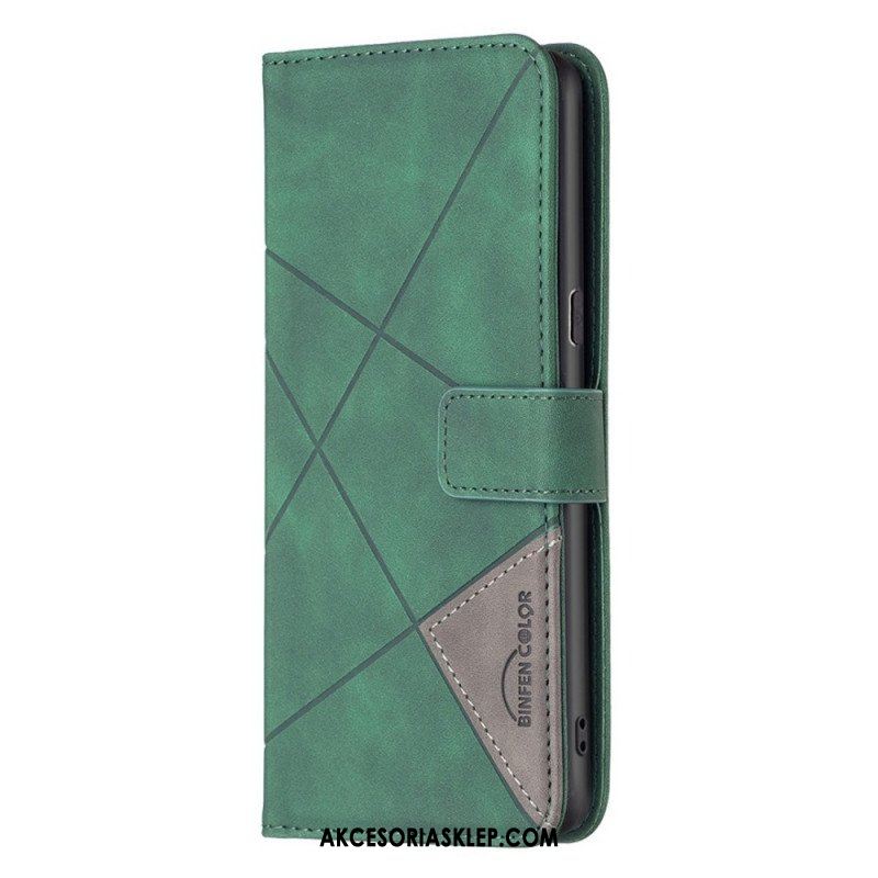 Etui Folio do Oppo Reno 7 Binfen Color Skórzana Stylizacja