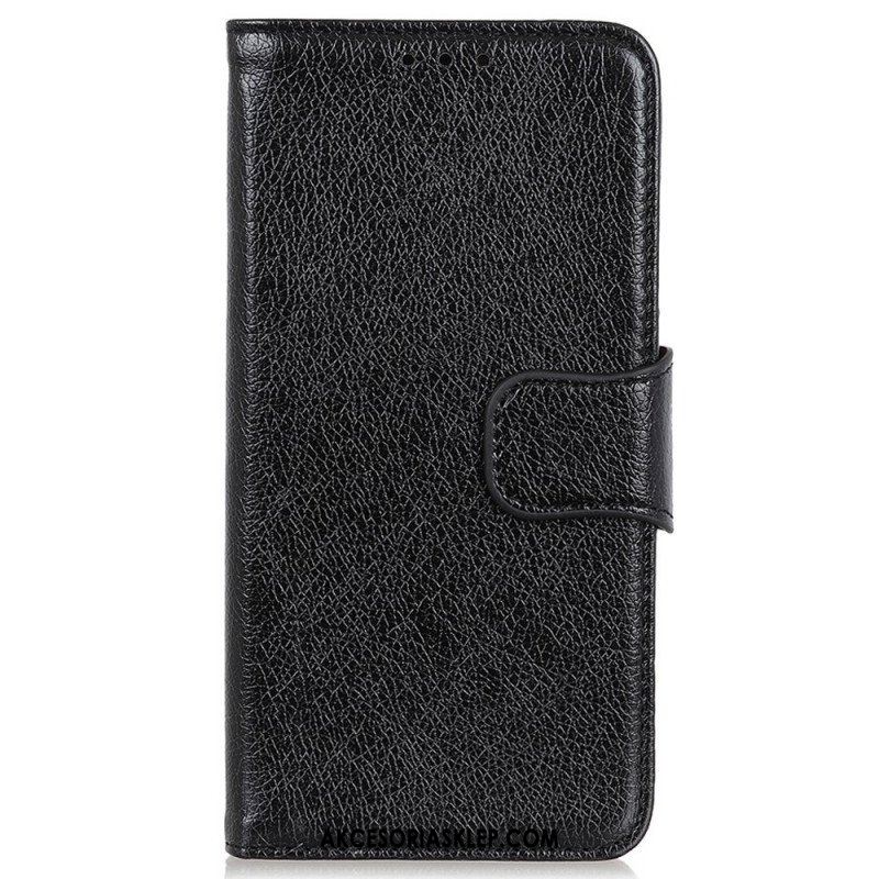 Etui Folio do Oppo Reno 7 Dwoina Skóry Nappa