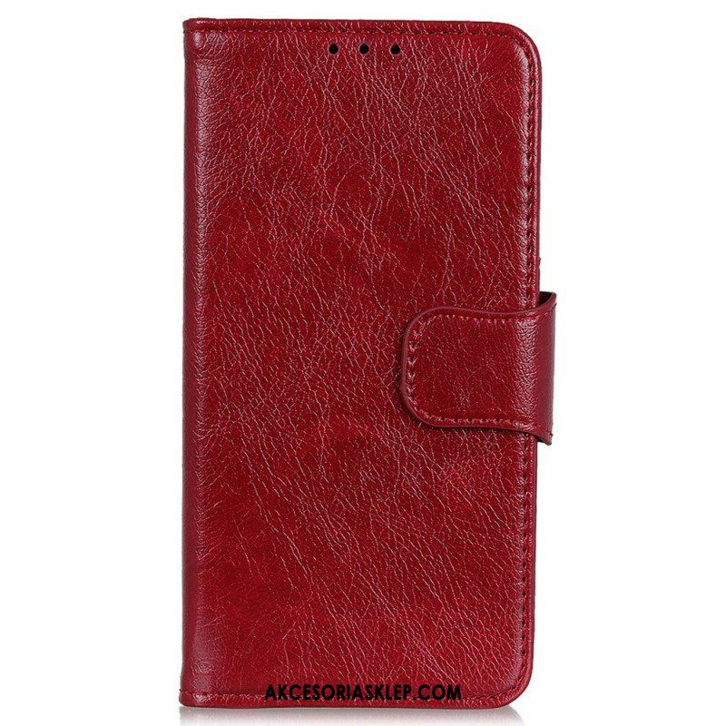 Etui Folio do Oppo Reno 7 Dwoina Skóry Nappa