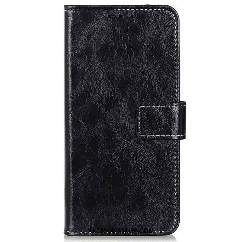 Etui Folio do Oppo Reno 7 Lakierowana Ze Szwami