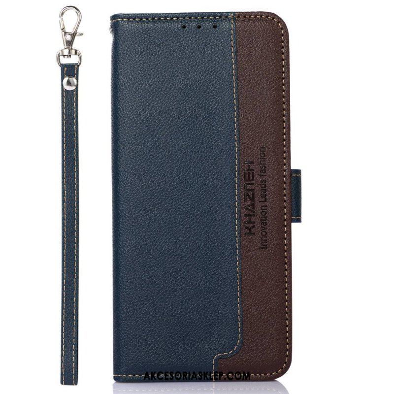 Etui Folio do Oppo Reno 7 Rfid Khazneh W Stylu Liczi