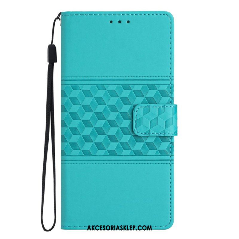 Etui Folio do Oppo Reno 8 Lite Kostki 3d