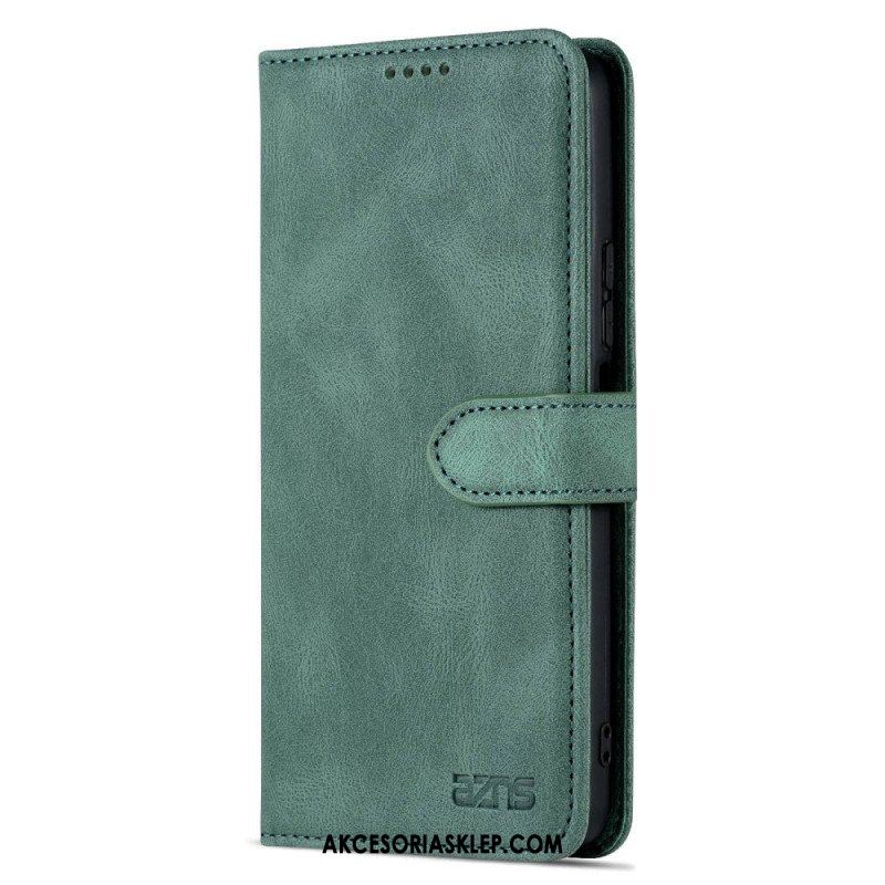 Etui Folio do Poco F4 Stylizacja Skóry Azns