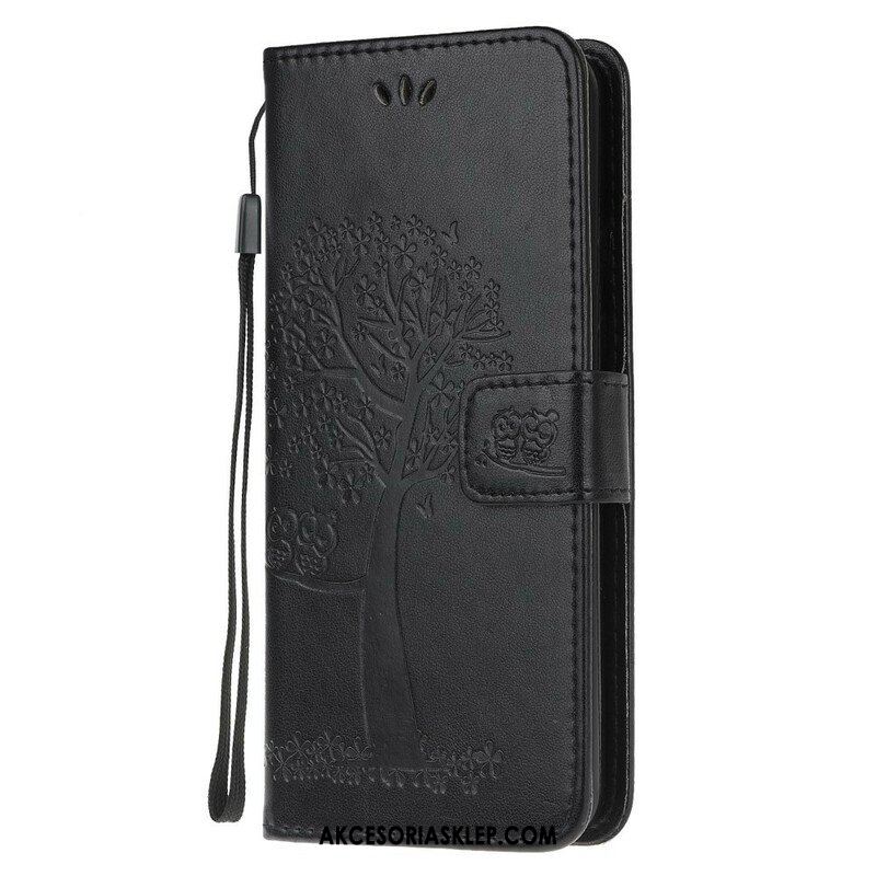 Etui Folio do Poco M3 z Łańcuch Drzewo Stringów I Sowy