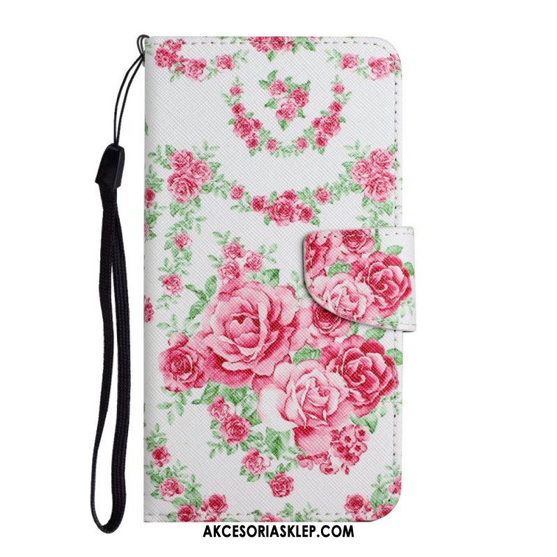 Etui Folio do Poco M4 Pro 5G Kwiaty Liberty Royal