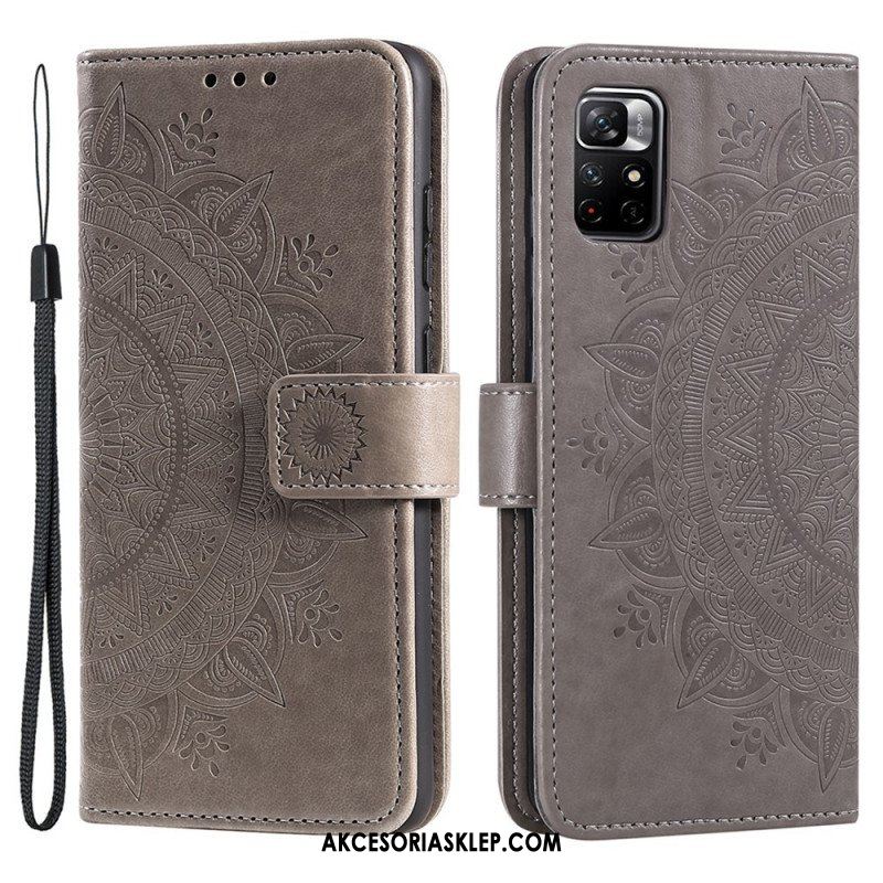 Etui Folio do Poco M4 Pro 5G Mandala Słońca