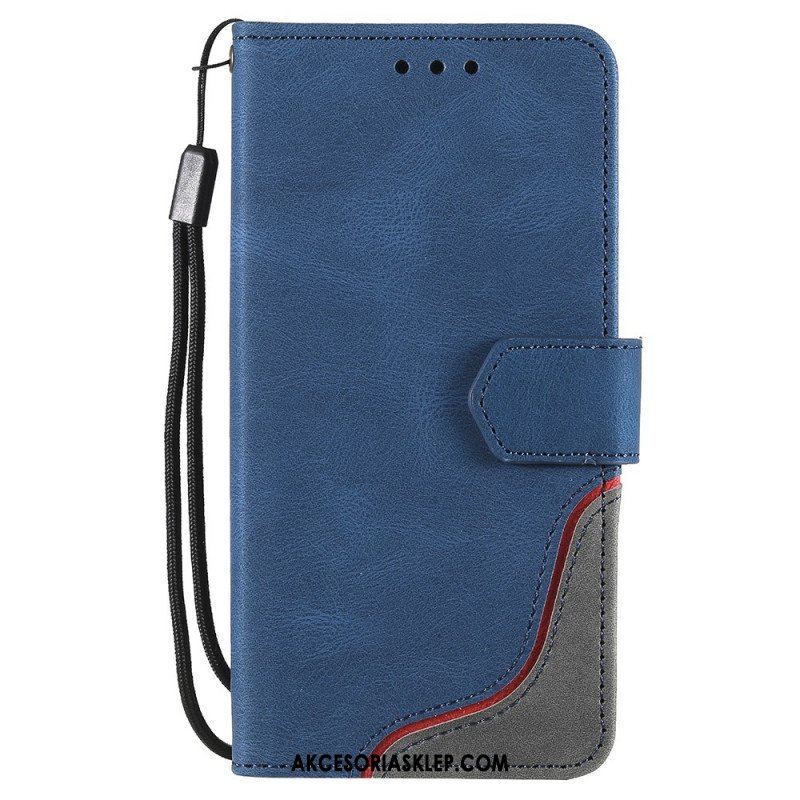 Etui Folio do Poco M4 Pro 5G Skóra Dwoinowa W Dotyku