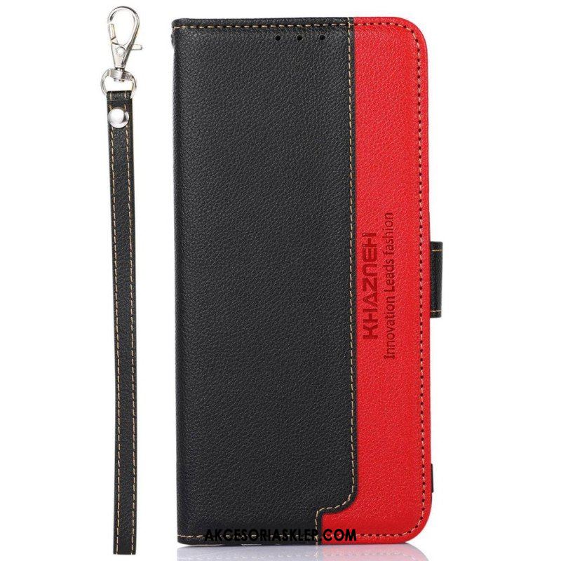 Etui Folio do Poco M5 Rfid Khazneh W Stylu Liczi