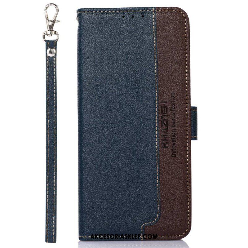 Etui Folio do Poco M5 Rfid Khazneh W Stylu Liczi