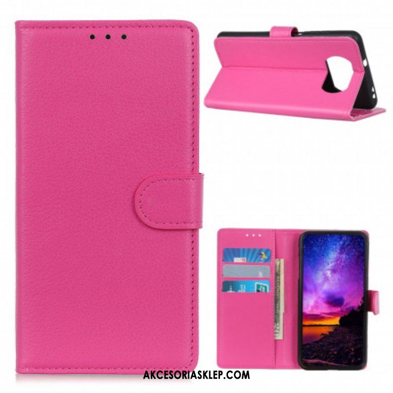 Etui Folio do Poco X3 / X3 Pro / X3 NFC Sztuczna Skóra Liczi