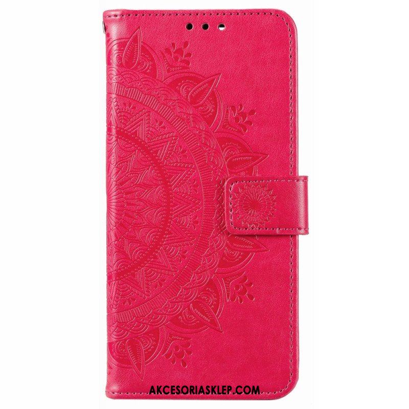 Etui Folio do Poco X4 Pro 5G Mandala Sun Ze Smyczą