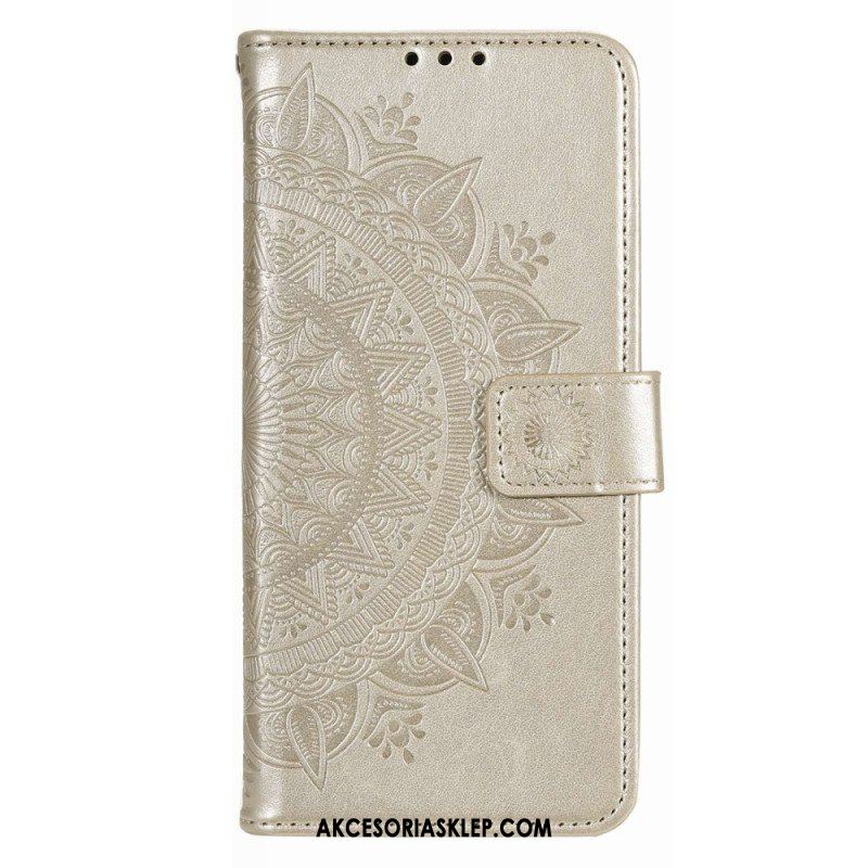 Etui Folio do Poco X4 Pro 5G Mandala Sun Ze Smyczą