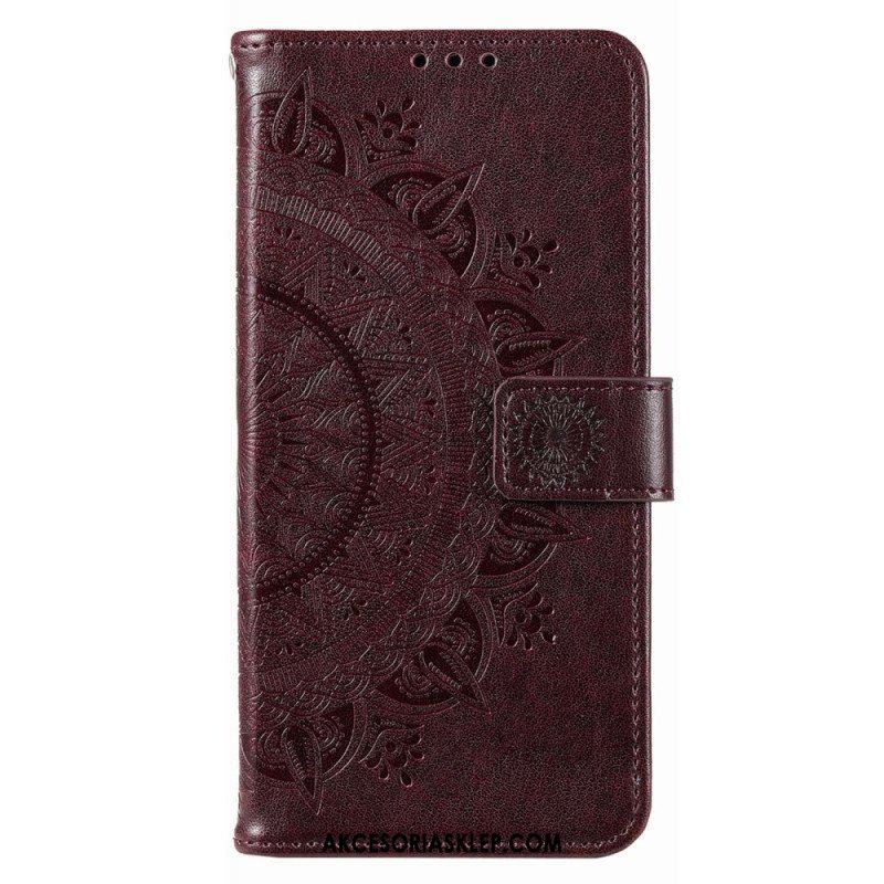 Etui Folio do Poco X4 Pro 5G Mandala Sun Ze Smyczą