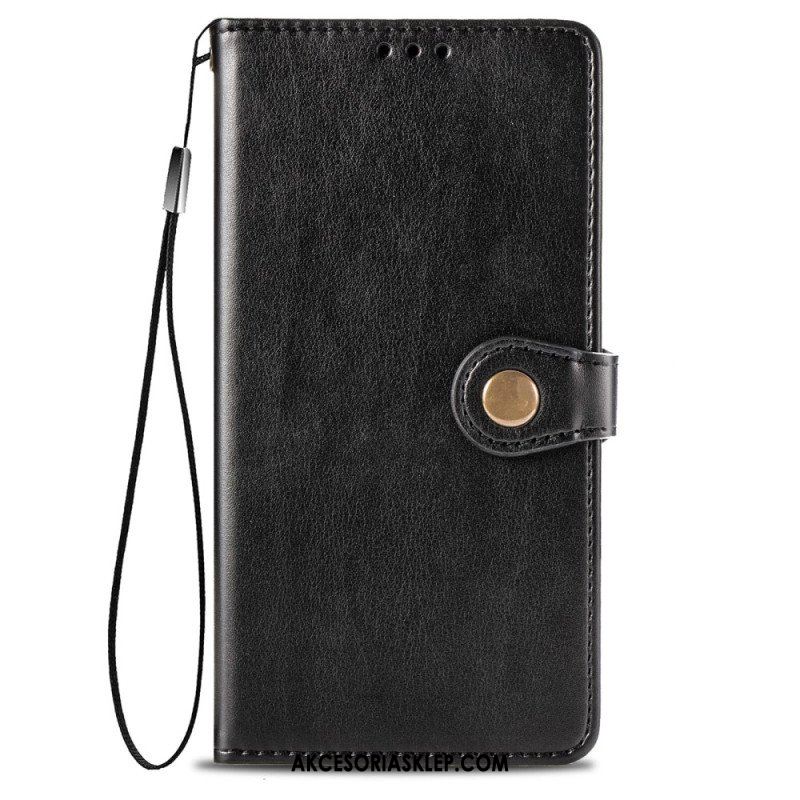 Etui Folio do Poco X4 Pro 5G z Łańcuch Przycisk Magnetyczny Smyczy