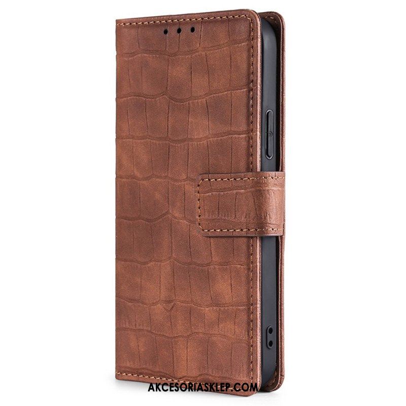 Etui Folio do Poco X5 5G Krokodyl