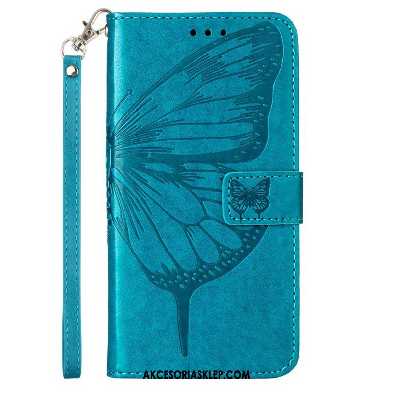 Etui Folio do Poco X5 5G Kwiatowy Motyl