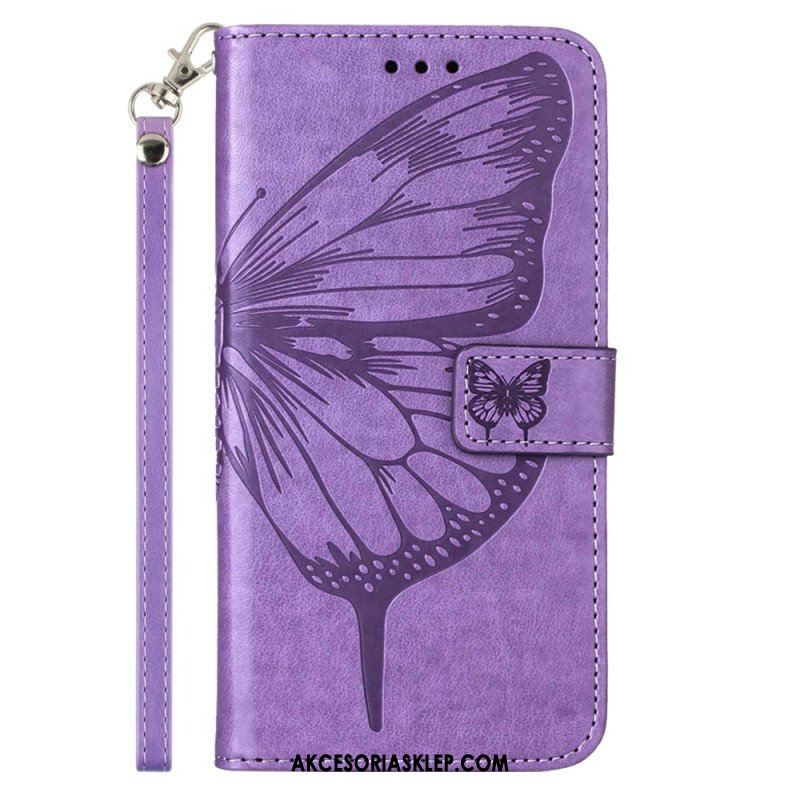 Etui Folio do Poco X5 5G Kwiatowy Motyl