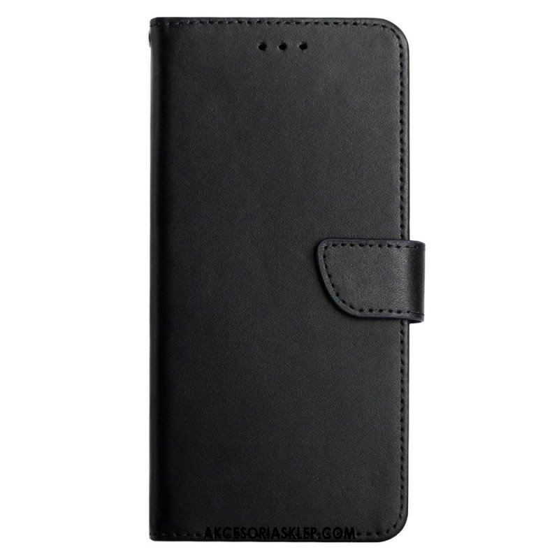 Etui Folio do Poco X5 5G Prawdziwa Skóra Nappa