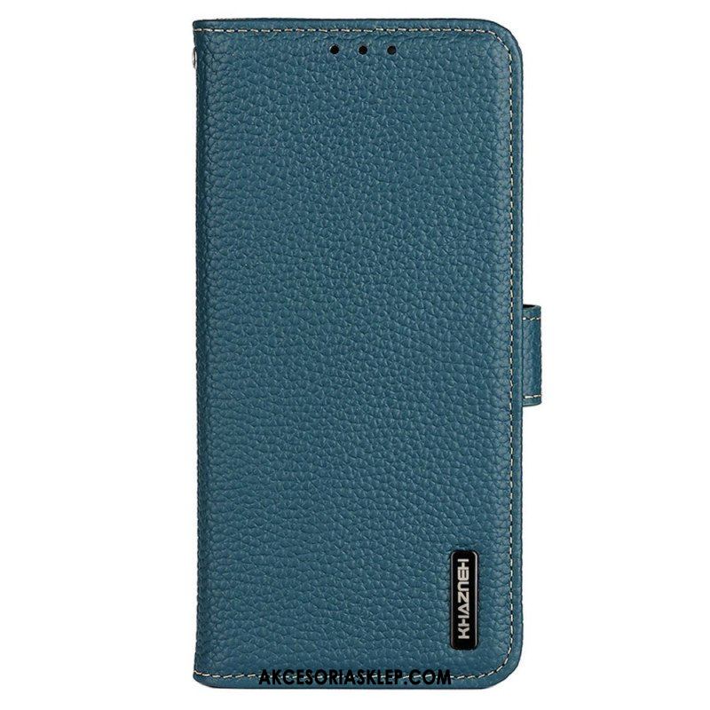 Etui Folio do Poco X5 Pro 5G Khazneh Skóra Liczi