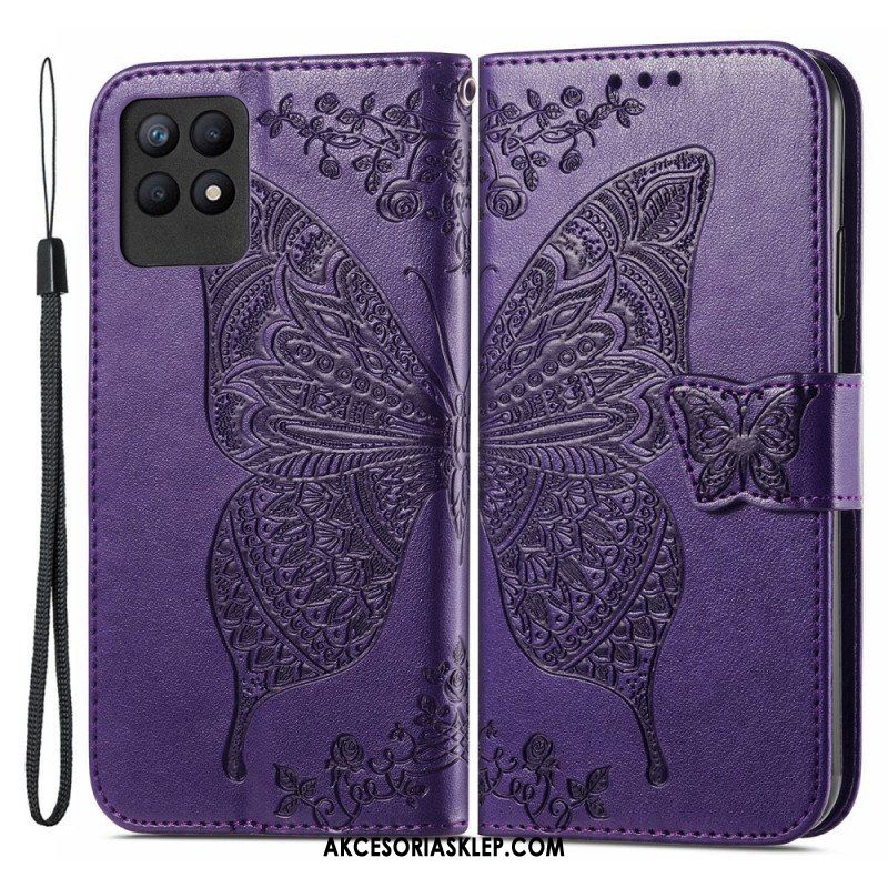 Etui Folio do Realme 8i Pół Motyle
