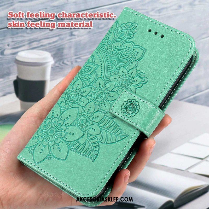 Etui Folio do Realme 9i Kwiaty Mandali