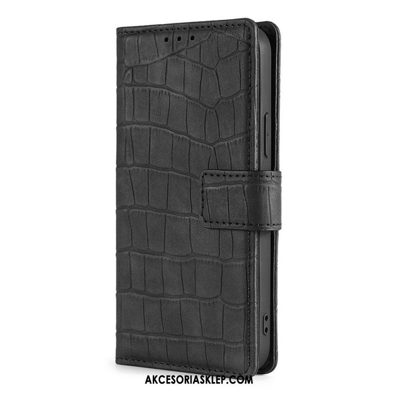 Etui Folio do Samsung Galaxy A13 5G / A04s Efekt Skóry Krokodyla