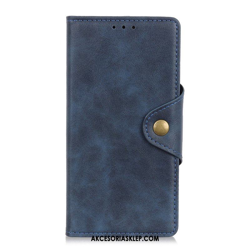 Etui Folio do Samsung Galaxy A13 5G / A04s Guzik Ze Sztucznej Skóry