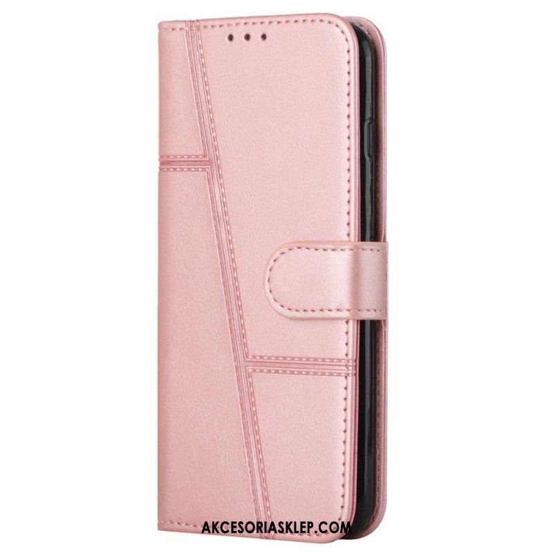 Etui Folio do Samsung Galaxy A13 5G / A04s z Łańcuch Pasek Z Efektem Skóry Ekologicznej