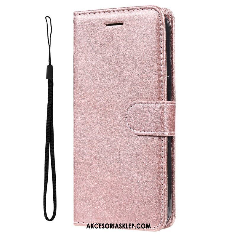 Etui Folio do Samsung Galaxy A13 5G / A04s z Łańcuch Solid Color Series Strappy