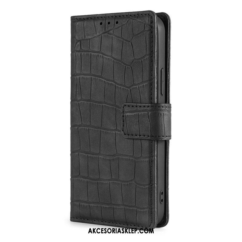 Etui Folio do Samsung Galaxy A13 Efekt Skóry Krokodyla