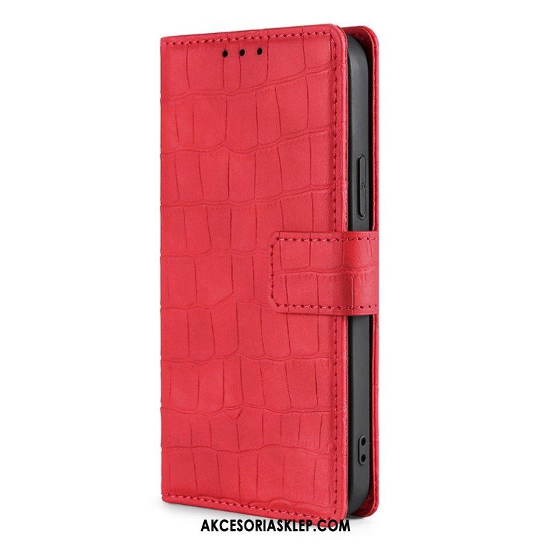 Etui Folio do Samsung Galaxy A13 Efekt Skóry Krokodyla