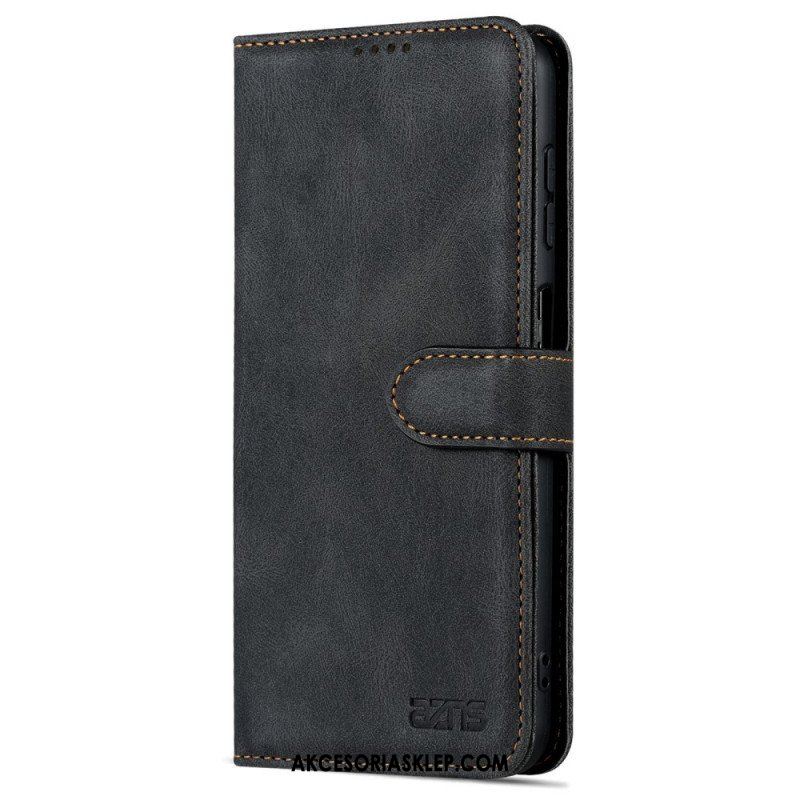 Etui Folio do Samsung Galaxy A13 z Łańcuch Paski W Stylu Vintage Azns