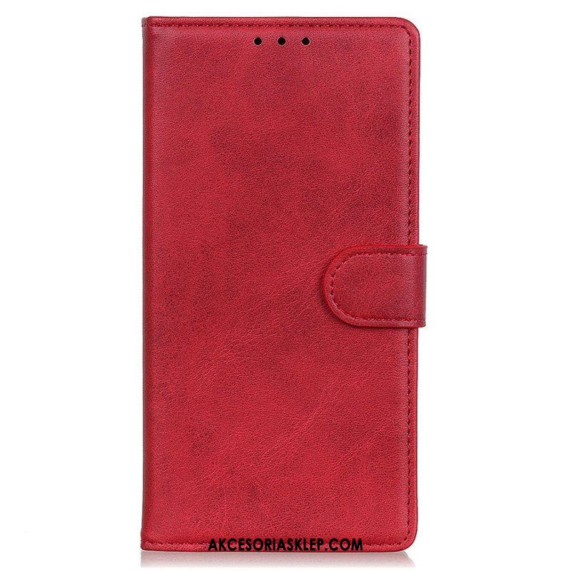 Etui Folio do Samsung Galaxy A14 / A14 5G Matowa Sztuczna Skóra