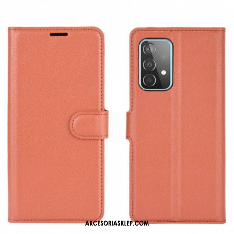 Etui Folio do Samsung Galaxy A52 4G / A52 5G / A52s 5G Klasyczne Liczi