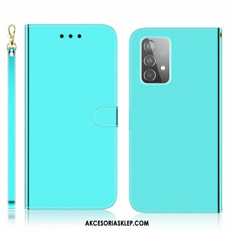 Etui Folio do Samsung Galaxy A52 4G / A52 5G / A52s 5G Osłona Lusterka Ze Sztucznej Skóry