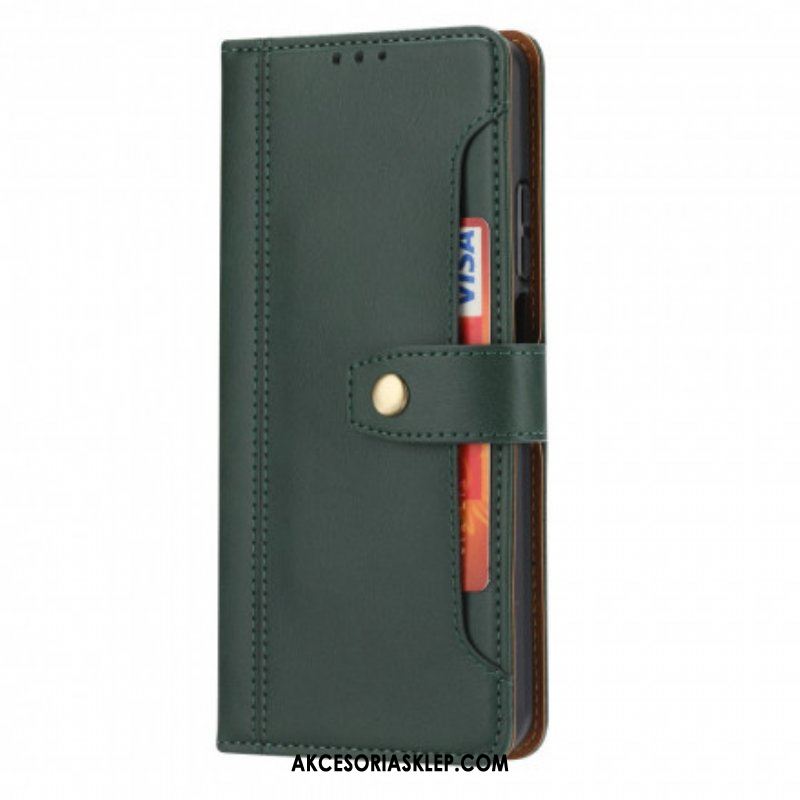 Etui Folio do Samsung Galaxy A52 4G / A52 5G / A52s 5G Przednie Etui Na Karty Z Efektem Skóry